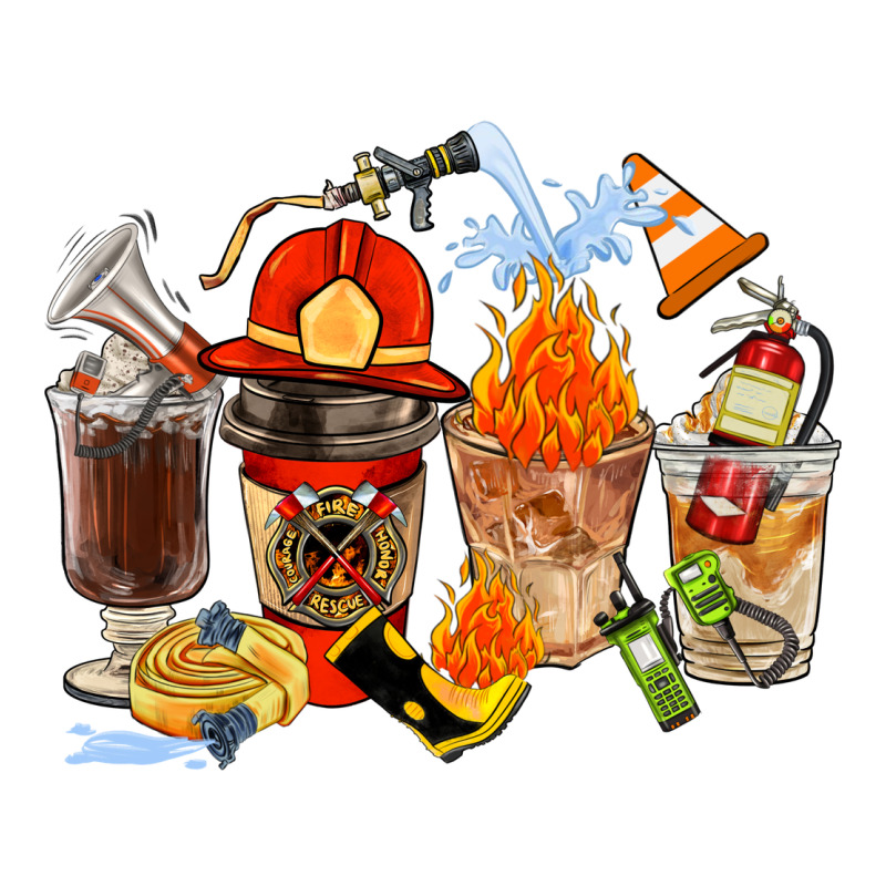 Firefighter Coffee Cups Premium Sweatshirt by FaDigitalArtStudio | Teevron
