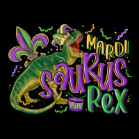Mardi Saurus Rex Mardi Gras Heavy Core Tee | Teevron