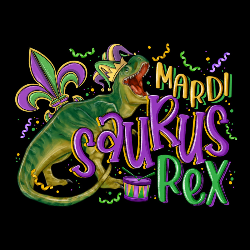 Mardi Saurus Rex Mardi Gras Heavy Core Tee by MaliasSmallBusiness | Teevron