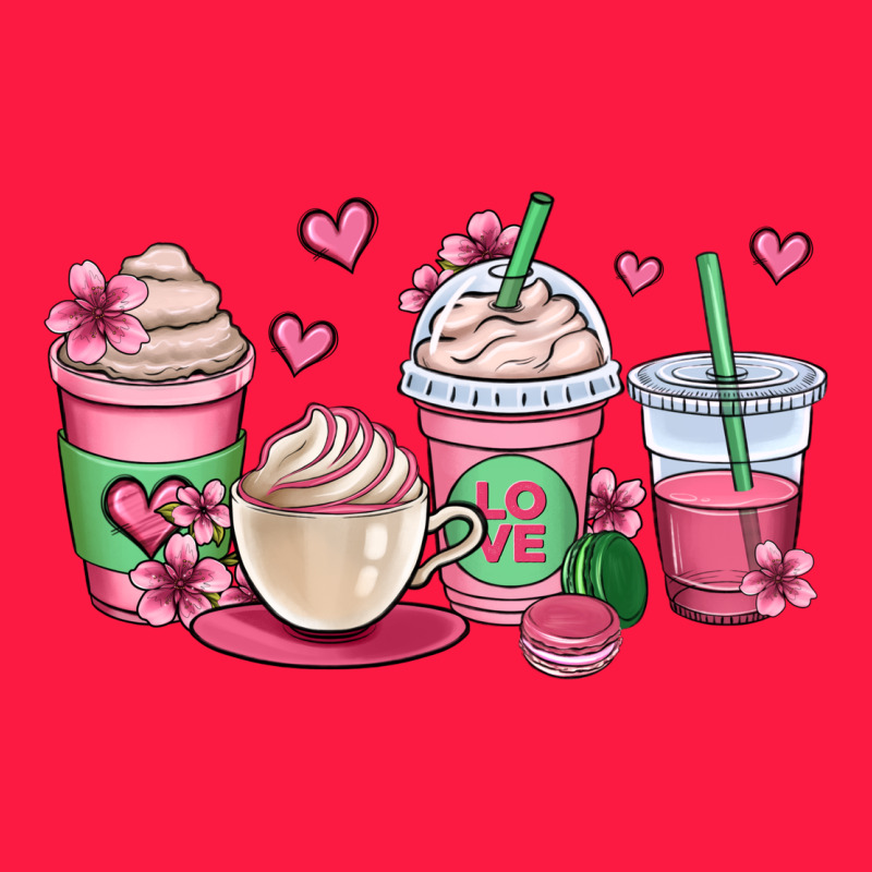 Valentines Day Coffee Cups Zipper Hoodie by OliviaCreatesArt | Teevron