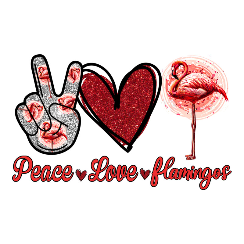 Peace Love Flamingo Ladies Tee by Jasminsmagicworld | Teevron