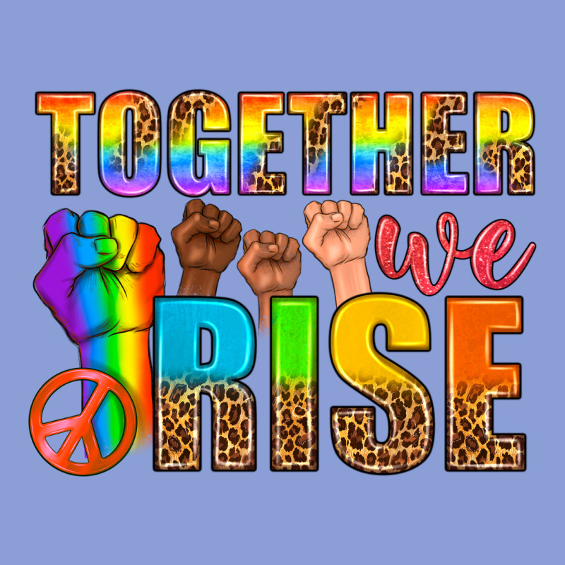 Lgbtq+ Together We Rise Long Sleeve Tee by NancyCooperArtShop | Teevron