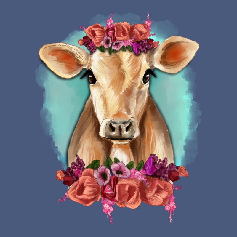 Floral Cow Vintage Hoodie by RanaPortraitStore | Teevron