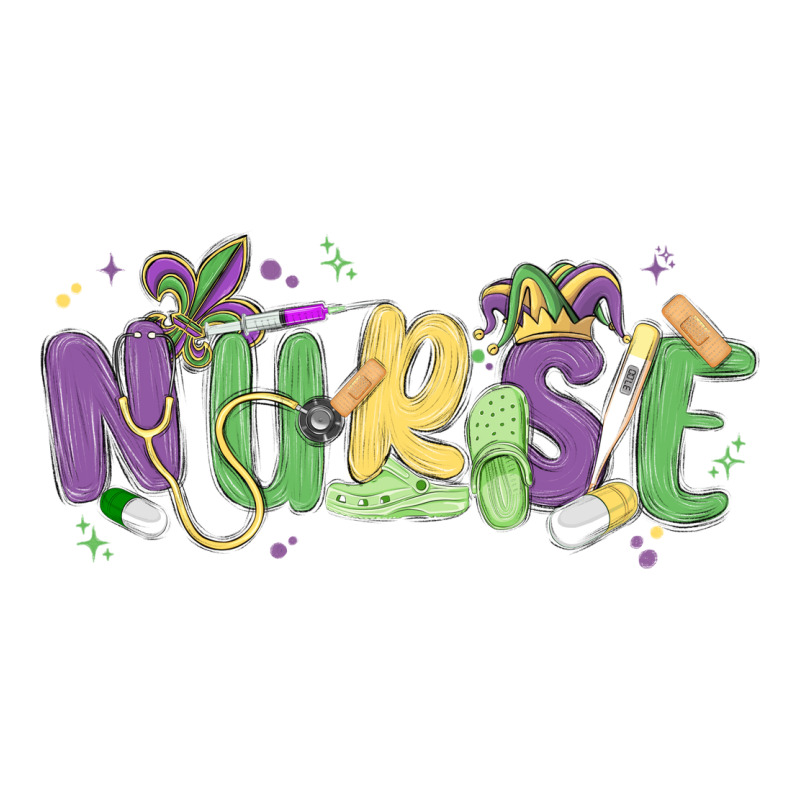 Nurse Mardi Gras Premium Tee by MaliasSmallBusiness | Teevron