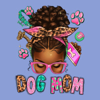 Afro Messy Bun Dog Mom Long Sleeve Tee | Teevron