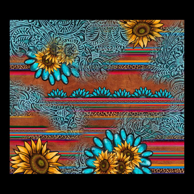 Sunflower Gemstone Serape Tumbler Heavy Core Tee by AdoDesignShop | Teevron