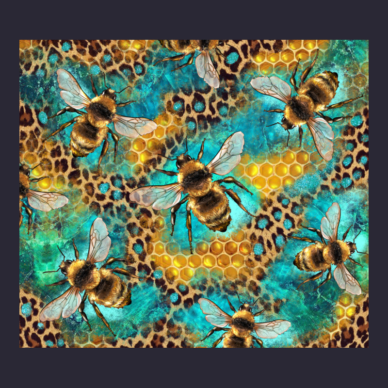 Honeycomb And Bees With Leopard Vintage Tee by Artiststas | Teevron
