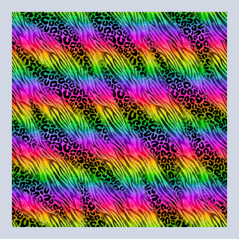 Neon Rainbow Leopard Zebra Seamless Pattern Premium Sweatshirt by BundleAndBundleShop | Teevron