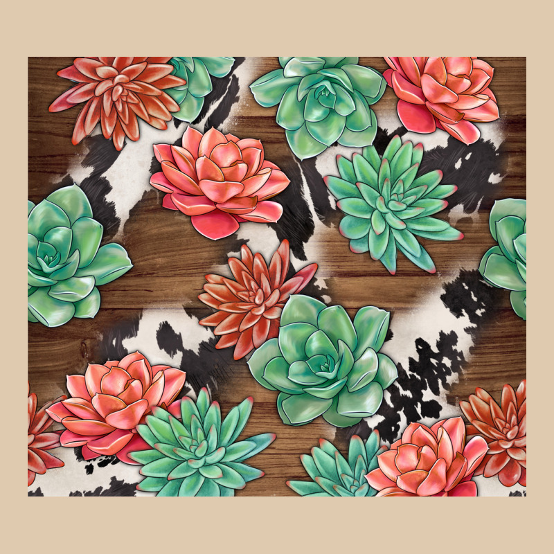 Succulents And Cowhide Heavyweight Sweatshirt by TumblerDesignByShophia | Teevron