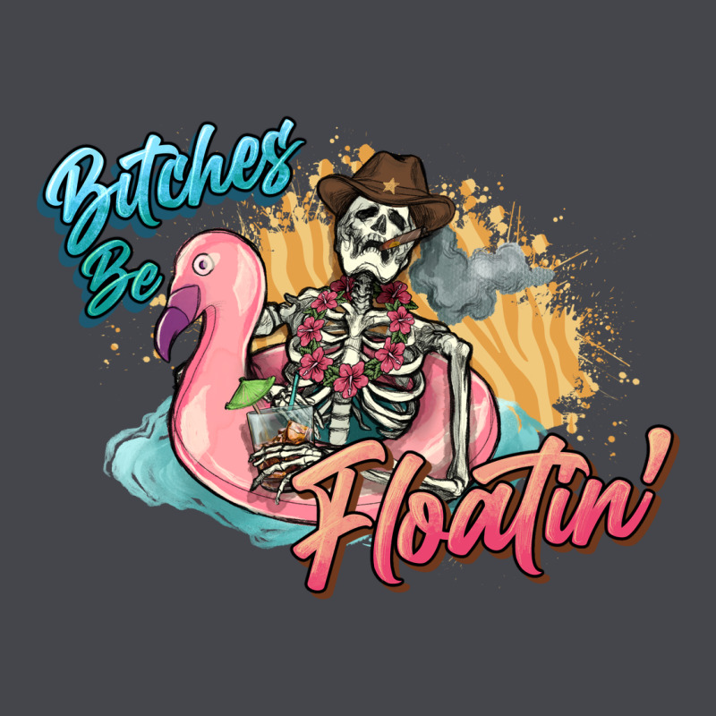 Bitches Be Floatin' Skeleton Summer Long Sleeve Tee by NancyCooperArtShop | Teevron