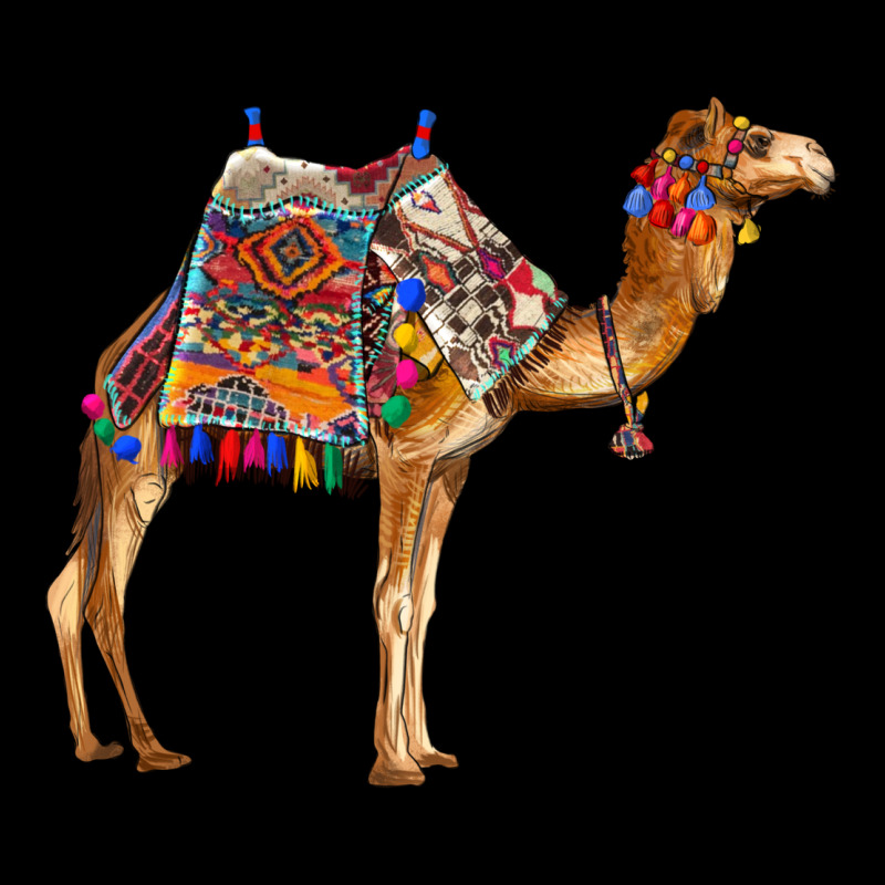 Camel With Colorful Saddle Urban Heavy Tee by BarkalooDesign | Teevron