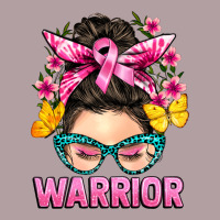 Cancer Warrior Messy Bun Vintage Hoodie | Teevron