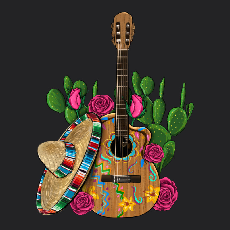 ,mexican Sombrero Guitar Rose Cactus Vintage Tee by Artiststas | Teevron