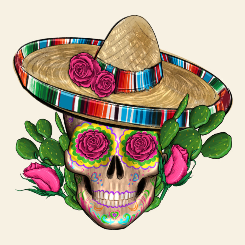 Mexican Skull Sombrero Roses Cactus Serape Vintage Tee by Artiststas | Teevron