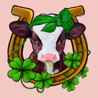 Lucky Horseshoe 4 Leaf Clover Baby Calf Urban Heavy Tee | Teevron