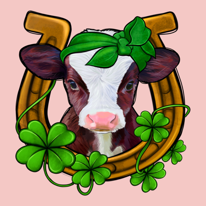 Lucky Horseshoe 4 Leaf Clover Baby Calf Urban Heavy Tee by Jasminsmagicworld | Teevron