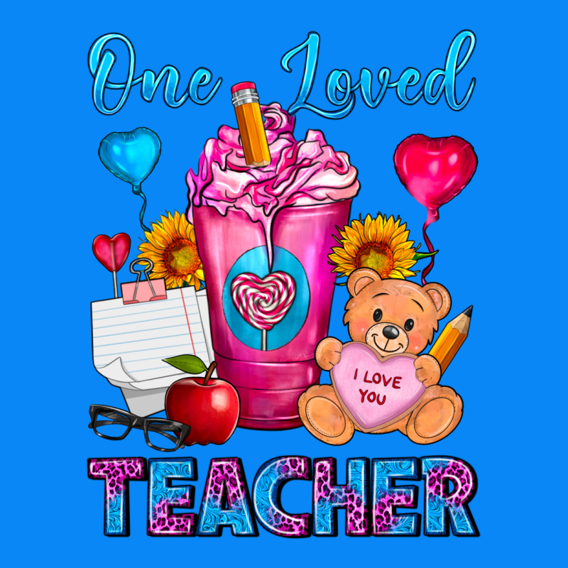One Loved Teacher Valentines Day Cold Drink Frappe Zipper Hoodie by FaDigitalArtStudio | Teevron