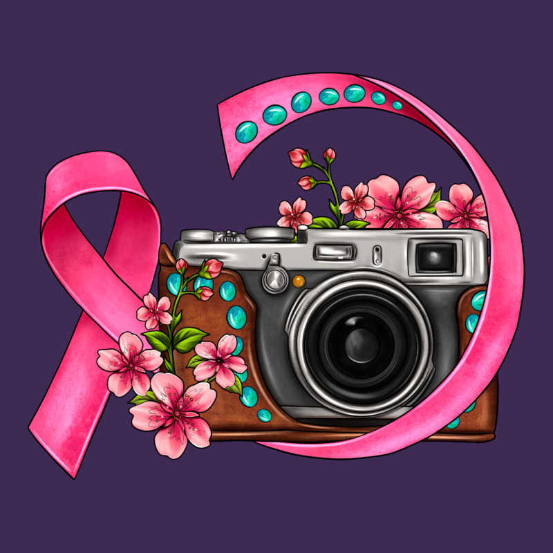 Floral Cancer Ribbon Vintage Camera Premium Hoodie by FaDigitalArtStudio | Teevron
