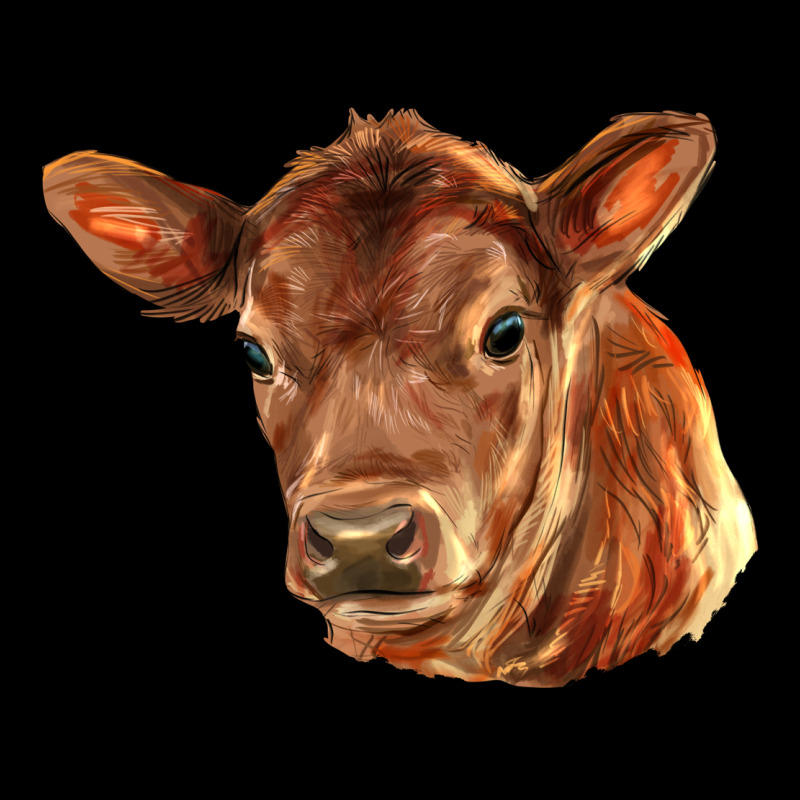 Red Angus Calf Face Urban Hoodie by LillyAllenDesigns | Teevron