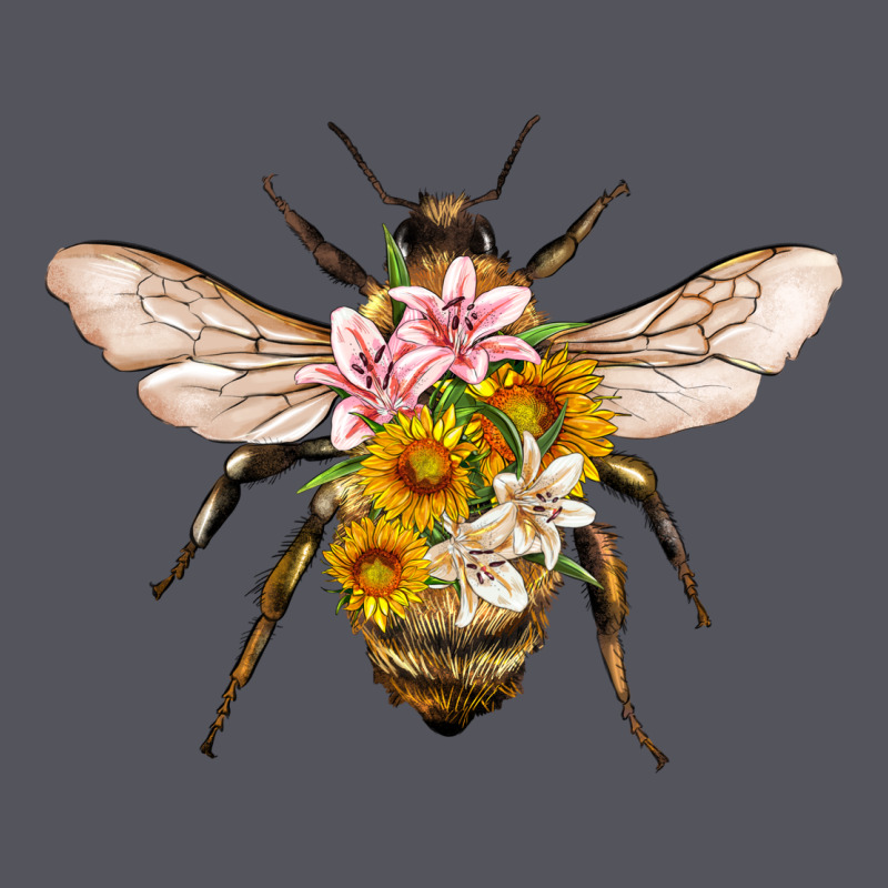 Bee With Flowers Vintage Hoodie by Artiststas | Teevron