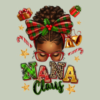 Nana Claus Afro Messy Bun Long Sleeve Tee | Teevron