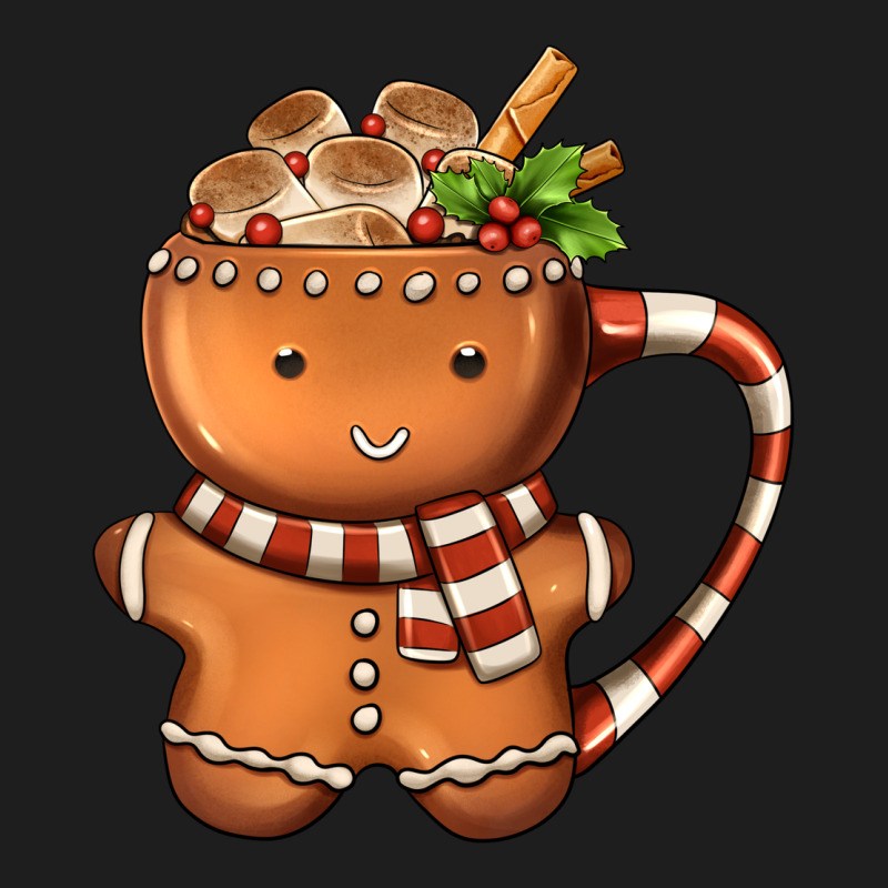 Gingerbread Cookie Man Hot Cocoa Coffee Heavyweight Hoodie by FaDigitalArtStudio | Teevron