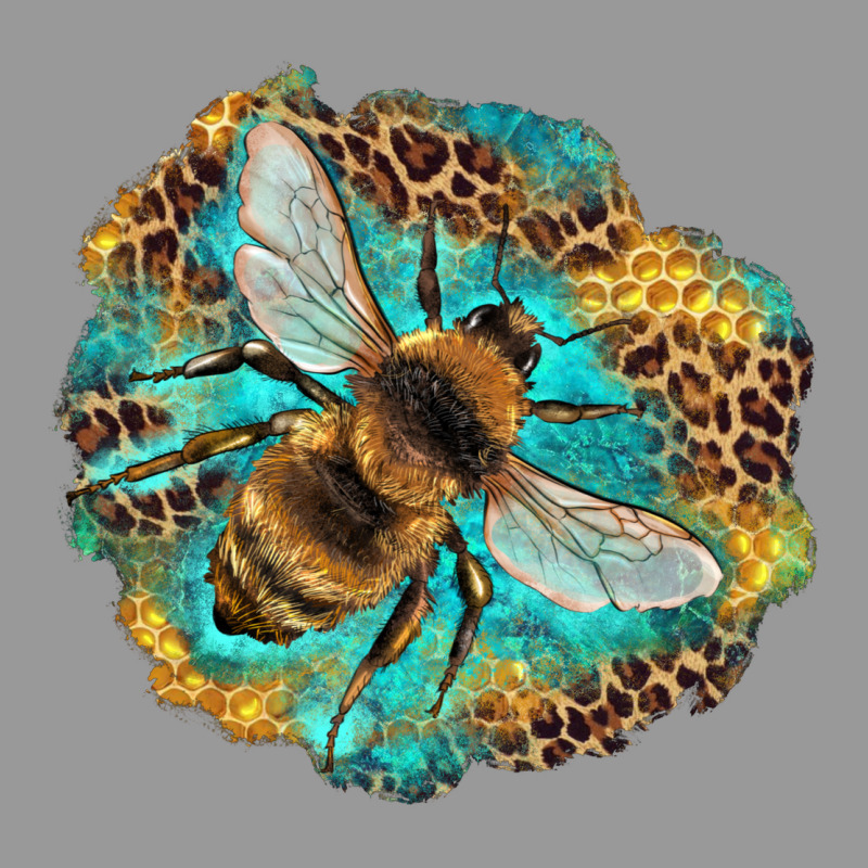 Leopard Honeycomb With Bee Vintage Hoodie by Artiststas | Teevron