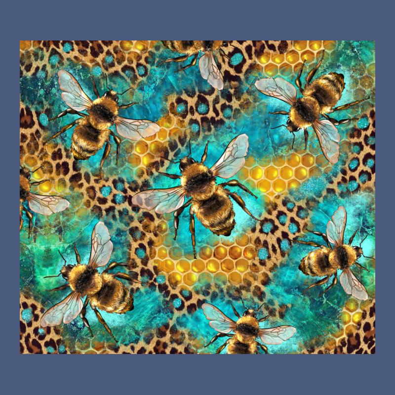 Honeycomb And Bees With Leopard Vintage Hoodie by Artiststas | Teevron