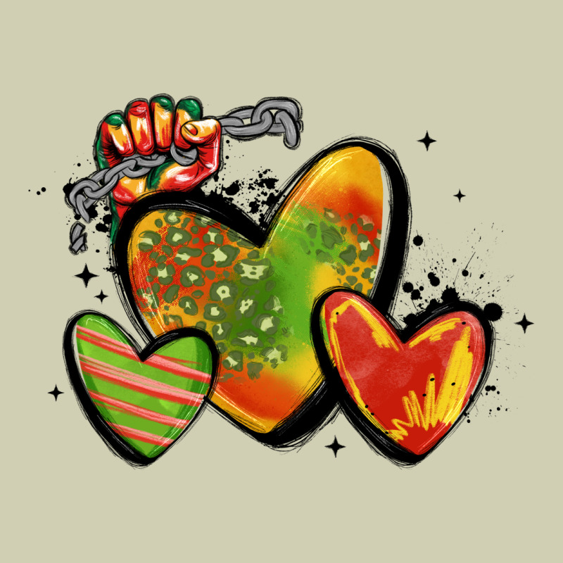 Juneteenth Hearts Heavy Core Tee by MaliasSmallBusiness | Teevron