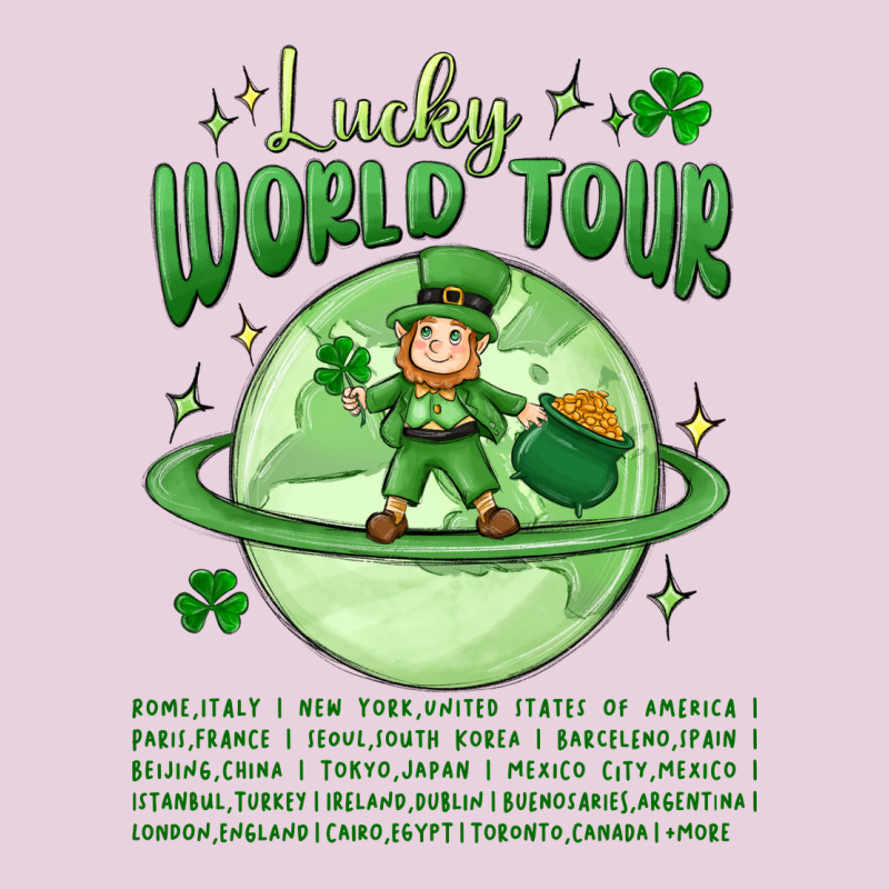 Lucky World Tour St. Patrick's Day Ladies Tee by MaliasSmallBusiness | Teevron