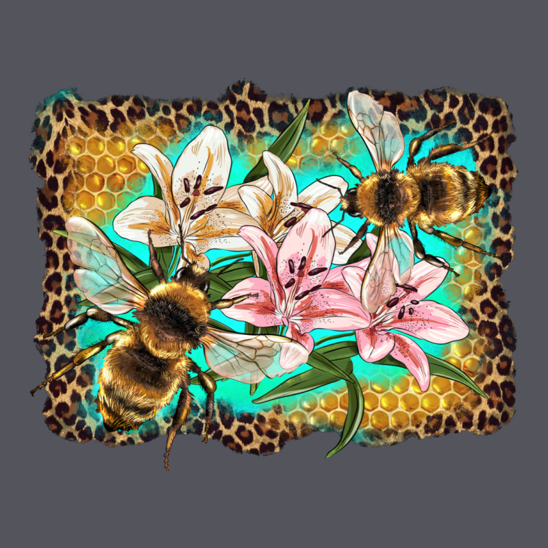 Bees And Lilies With Leopard Vintage Hoodie by Artiststas | Teevron