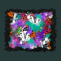 Halloween Ghost And Turquoise Glitter Background Premium Sweatshirt | Teevron