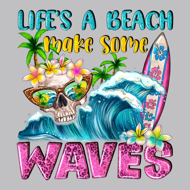 Life's A Beach Make Some Waves Long Sleeve Tee by NancyCooperArtShop | Teevron