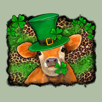 St Patricks Orange Cow With Leopard Background Urban Heavy Tee | Teevron
