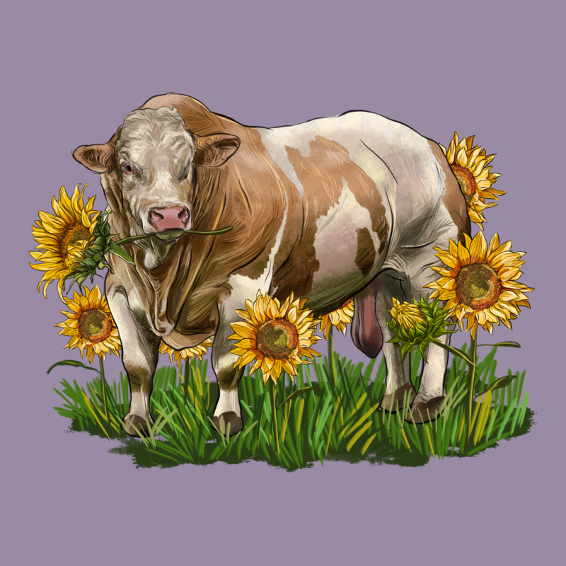 Simmental Bull With Sunflowers Classic Tee by LillyAllenDesigns | Teevron