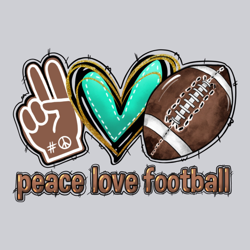 Peace Love Football Heavyweight Sweatshirt by HowdyJamesFarm | Teevron