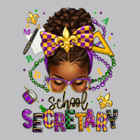 Mardi Gras School Secretary Afro Messy Bun Long Sleeve Tee | Teevron