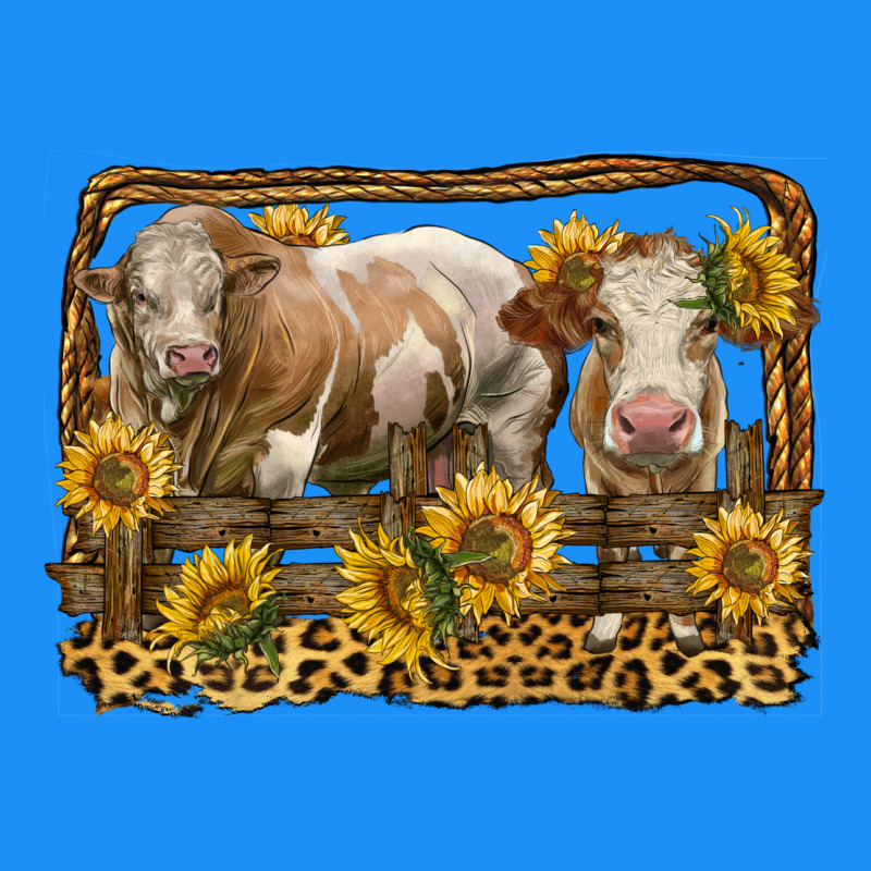 Simmental Bull And Heifer With Sunflowers Classic Tee by LillyAllenDesigns | Teevron