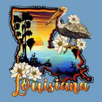 Louisiana  Sunset Map Magnolia Urban Heavy Tee | Teevron