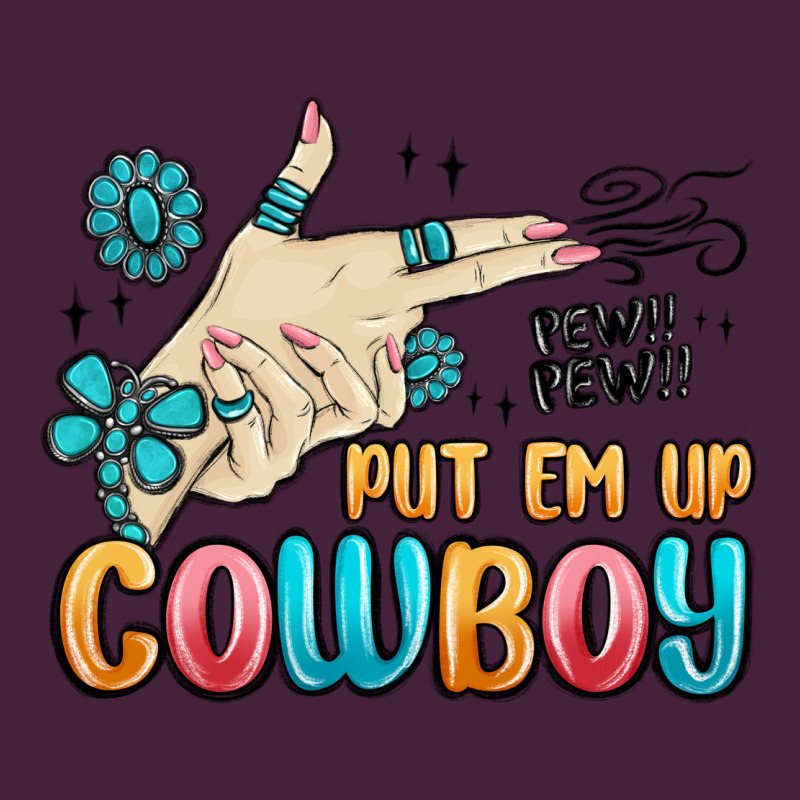 Western Turquoise Put Em Up Cowboy Premium Tee by MaliasSmallBusiness | Teevron