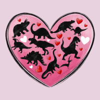 Dinosaur Valentine Heart Ladies Tee | Teevron