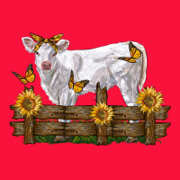 Charolais Calf With Sunflowers Classic Tee | Teevron