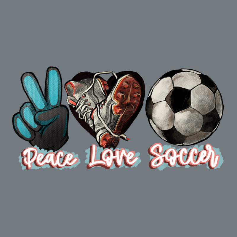 Peace Love Soccer Heavyweight Sweatshirt by HowdyJamesFarm | Teevron