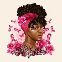 Breast Cancer Afro Woman Vintage Tee | Teevron