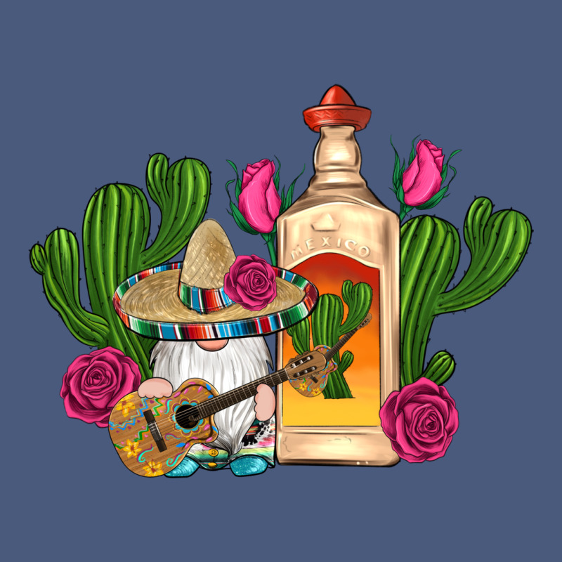 Mexican Tequila Gnomes Guitar Roses Cactus Serape Vintage Hoodie by Artiststas | Teevron