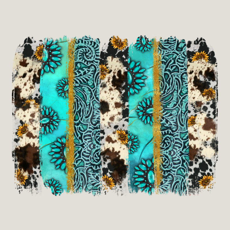 Gemstone Sunflower Cowhide Brushstroke Heavy Core Tee by AdoDesignShop | Teevron