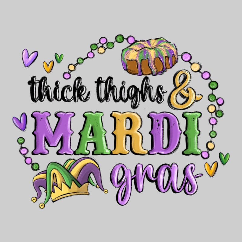 Thick Thighs Mardi Gras Premium Tee by MaliasSmallBusiness | Teevron