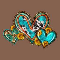 Western Leopard Turquoise Cowhide Hearts Olivia Zipper Hoodie | Teevron