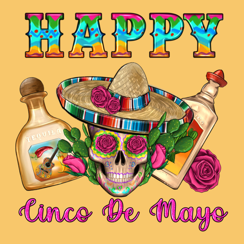 Happy Cinco De Mayo Mexican Skull Tequila Bottle Roses Cactus Vintage Hoodie by Artiststas | Teevron