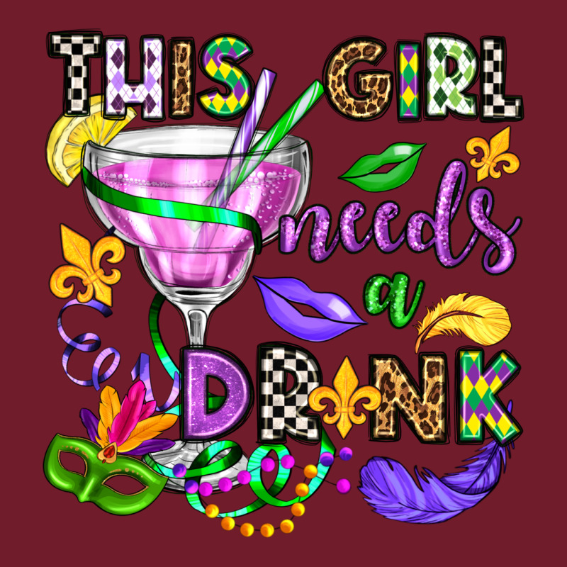 This Girl Needs A Drink Zipper Hoodie by OliviaCreatesArt | Teevron